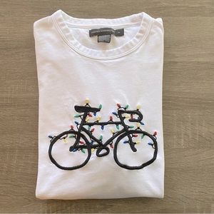 French Connection Bike Lights Embroidered Tee